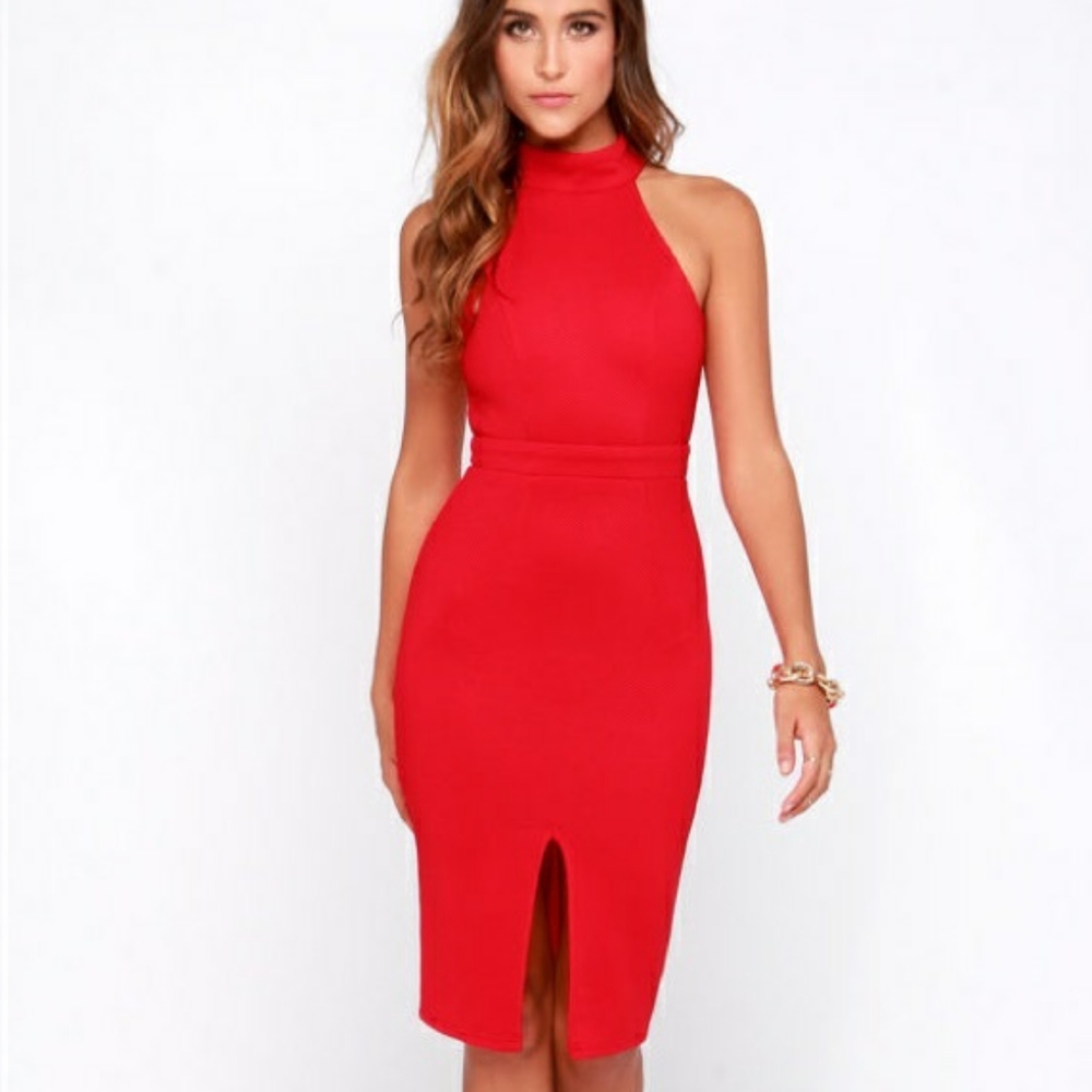 Lulu's High Neck Cocktail Dress